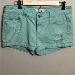 Mint green shorts